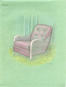 Colored drawing of a chair
