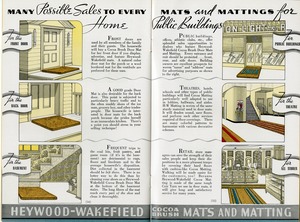 Heywood-Wakefield cocoa brush mats and matting