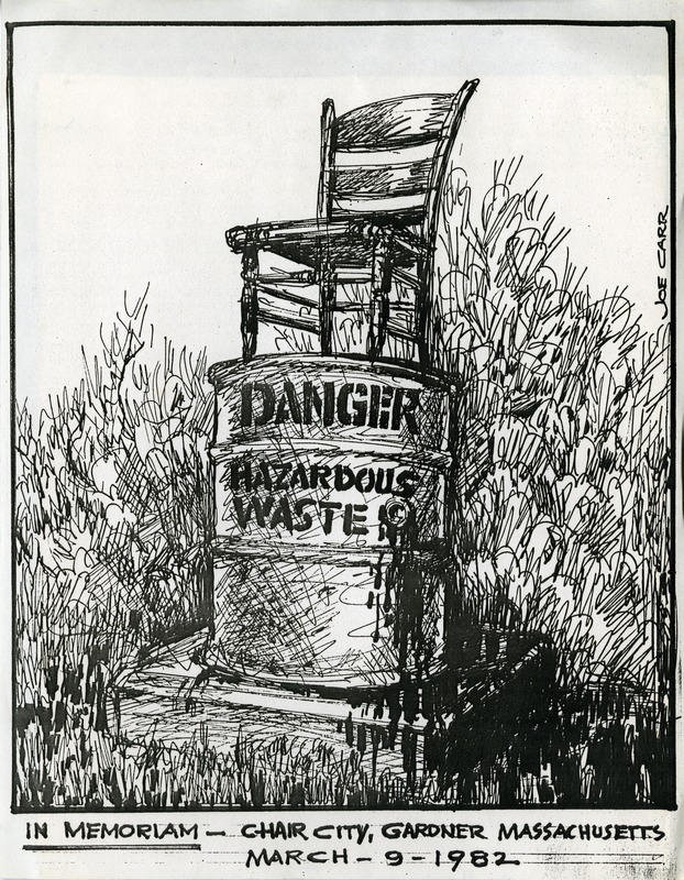 In Memoriam - Chair City, Joseph Carr Cartoon, 1982