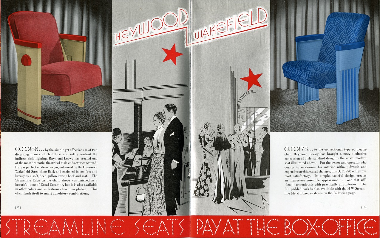 Theater Seating by the Heywood-Wakefield Company, ca. 1937