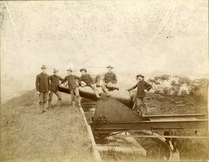Corporal L.A. Young's Squad, 1st Heavy Artillery, Fort Warren, Boston, August 7, 1896