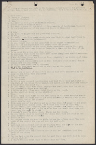 Sacco-Vanzetti Case Records, 1920-1928. Commonwealth v. Vanzetti (Bridgewater Trial). Examination of Jurors in regard to shells opened by Foreman Burgess in the Bridgewater Trial: Henry S. Burgess, 1920. Box 2, Folder 6, Harvard Law School Library, Historical & Special Collections