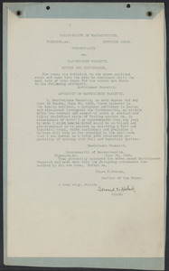 Sacco-Vanzetti Case Records, 1920-1928. Commonwealth v. Vanzetti (Bridgewater Trial). Motion for Continuance and Vanzetti Affidavit, June 23, 1920. Box 2, Folder 20, Harvard Law School Library, Historical & Special Collections