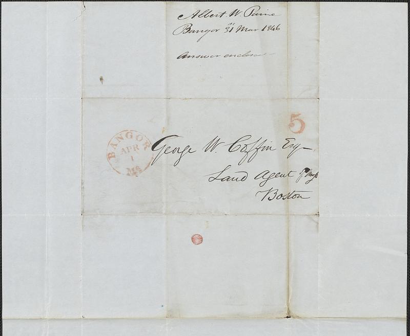 Albert W. Paine to George Coffin, 31 March 1846