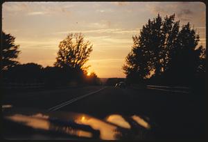 Sunset on the road to Maine