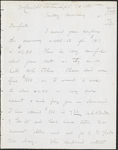 Letter from John D. Long to Zadoc Long, September 26, 1865