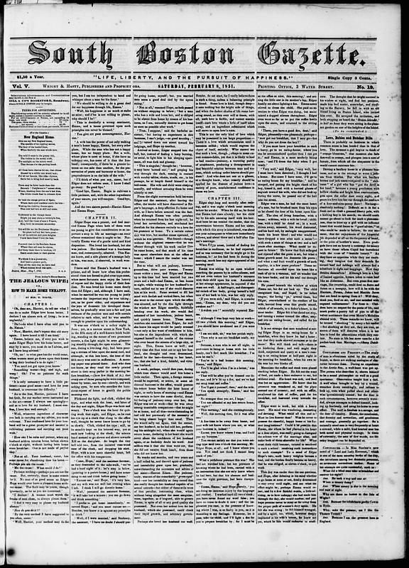 South Boston Gazette, February 08, 1851 Digital Commonwealth