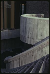 A spiraling staircase