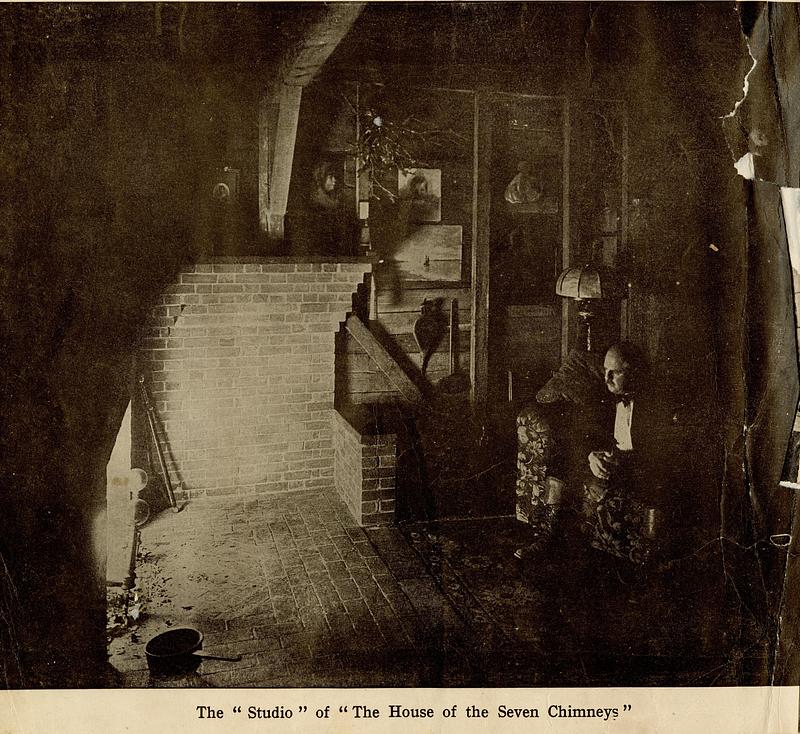 House of Seven Chimney, interior, the "studio" room including Charles