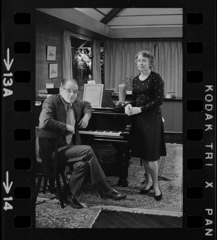 Dr. Robert Pearson and Florence Chapman Pearson at piano