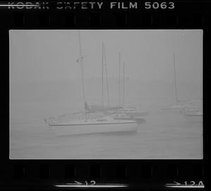 Boats on water during Hurricane David