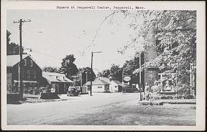 Gas station and stores, Pepperell Center