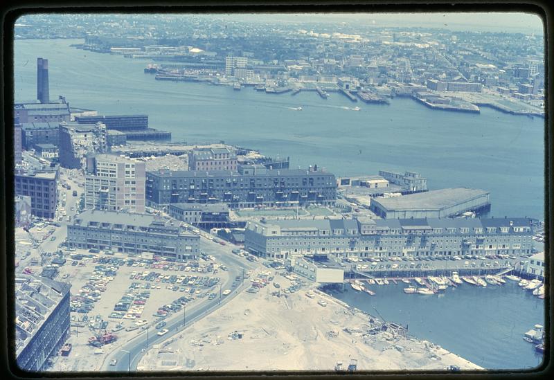 Atlantic Avenue North End area Boston from the Custom House Tower