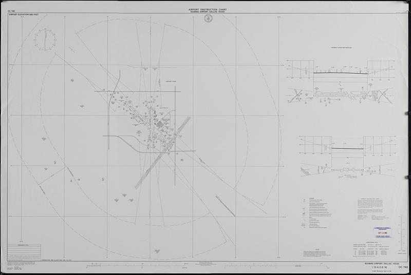 Airport obstruction chart, OC 742, Redbird Airport, Dallas, Texas