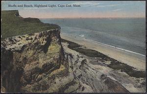Bluffs and beach, Highland Light, Cape Cod, Mass.