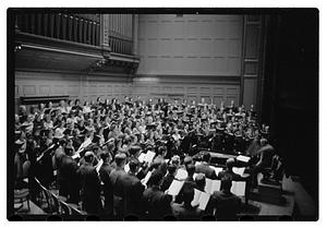 Recording "La Mer" for Victor R.C.A., Dr. K & Boston Symphony Orchestra, also recording mch.