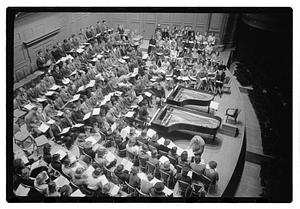 Recording "La Mer" for Victor R.C.A., Dr. K & Boston Symphony Orchestra, also recording mch.