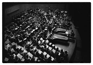 Recording "La Mer" for Victor R.C.A., Dr. K & Boston Symphony Orchestra, also recording mch.