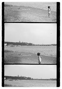 Group portraits near pond or beach