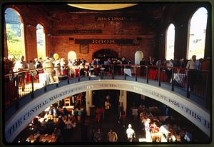 Boston circa 1990: Inside the rotunda of Faneuil Hall