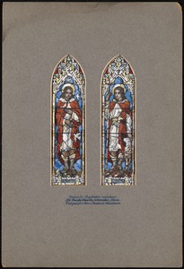 Design for baptistry window, All Saints Church, Worcester, Mass. Saint Francis, Saint Phillip