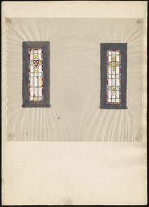Color design for Dormer windows and sacristy windows, Saint Margaret Mary's Church, Westwood, Massachusetts