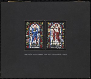 East window in north transept, Saint John's Episcopal Church, Winthrop. Virgin Mary, Saint John