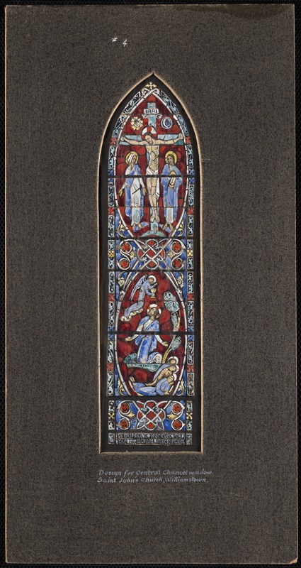 #4. Design for central chancel window, Saint John's Church, Williamstown