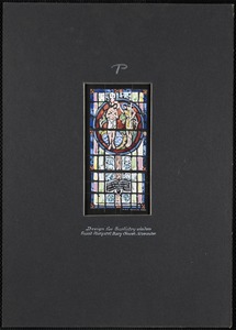 Design for baptistry window, Saint Margaret Mary Church, Worcester