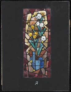 A - rose, tan and beighe with a floral motif. Boston New England Medical Center meditation room