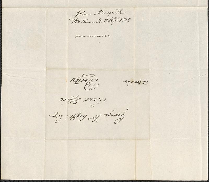 John Merrick to George Coffin, 8 April 1835 - Digital Commonwealth