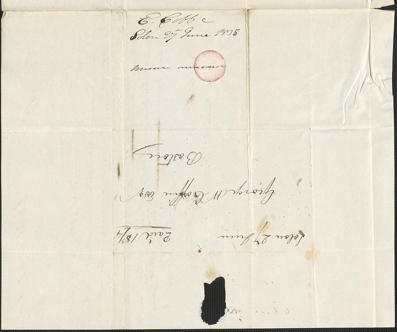 E. Cobb to George Coffin, 27 June 1835 - Digital Commonwealth