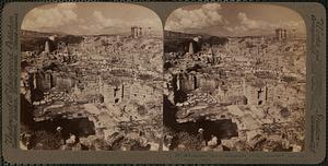 General view of excavations at old Corinth - W. past Apollo Temple, Greece