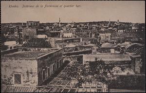 Rhodes. Intérieur de la forteresse et quartier turc