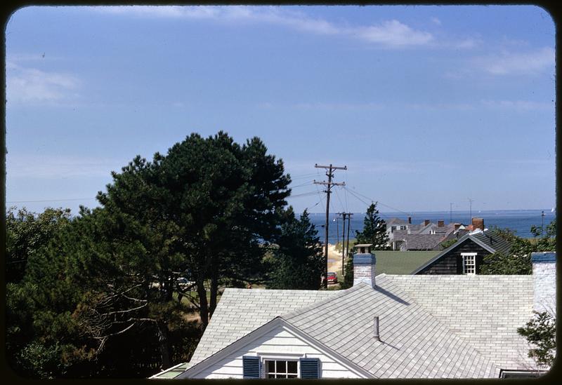 View over houses toward the ocean