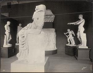 Statues in classical art gallery, Museum of Fine Arts, Boston