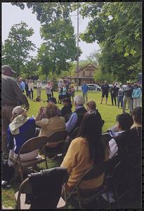 Crowd at the Kilbon Memorial Fountain Re-Dedication ceremony