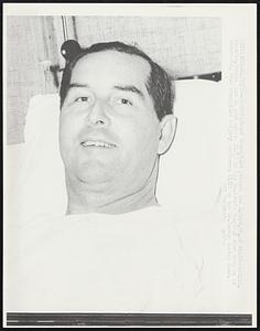 Heart transplant patient Leo A. Boyd, 50, of Straffordville, Ontario, Canada was in good spirits 11/19 in his St. Luke's Hospital room were he is recovering from transplant surgery performed 11/16 by the Dr. Denton Cooley team.