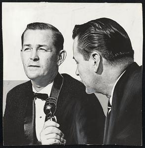 Ter up' in center photo for Pete Runnels of Red Sox. The 1960 American League batting champion, left, is interviewed by Don Gillis of WHDH.