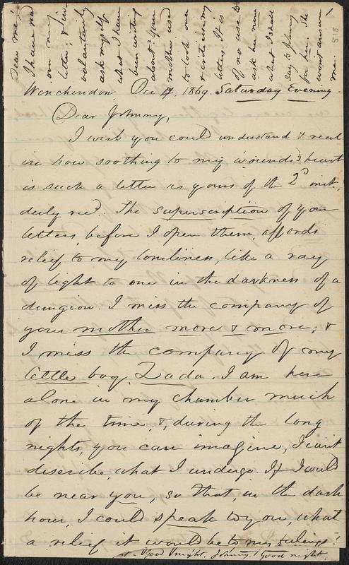 Letter from Zadoc Long to John D. Long, December 4, 1869