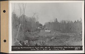 Contract No. 57, Portion of Petersham-New Salem Highway, New Salem, Franklin County, looking northwesterly from Sta. 98+00, New Salem, Mass., Oct. 27, 1936