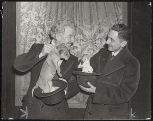 During a Magicians' Night at Atlantic City, Blackstone, flabbergasted even a fellow prestidigitator when, matching the old rabbit-from-the-hat stunt, he drew forth a lion cub.