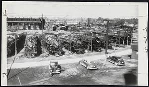 Coal Shortage Stops Them-Thirty "Iron Horses" of the Illinois Central system rest in their stalls in Memphis, idled by the lack of fuel. Locomotives pulled out of service resulted in cancelling six scheduled freight runs and reduced by 50 per cent. unscheduled runs.