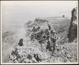7mm pack howitzer, marines, Tinian