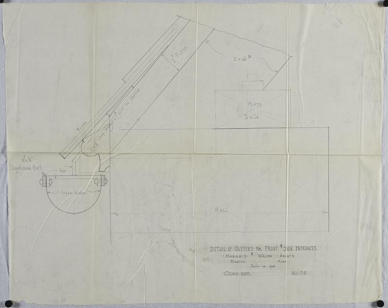Detail of gutters for front and side entrances - Digital Commonwealth