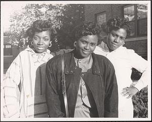 Portrait of three young women