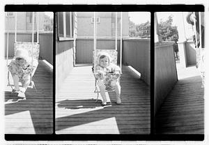 Child in a swing seat