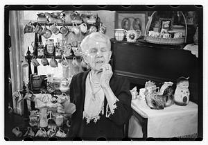 Mrs. Lue Stuart Wadsworth, collector of rare pitchers