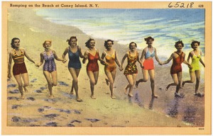 Romping on the beach at Coney Island, N. Y.