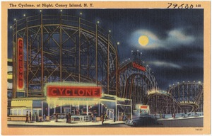 The Cyclone, at night, Coney Island, N. Y.